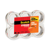 Scotch® Storage Tape, 3" Core, 1.88" x 54.6 yds, Clear, 6/Pack (MMM36506) Pack of 6