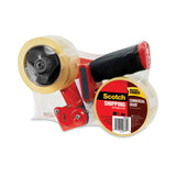 Scotch® Packaging Tape Dispenser with Two Rolls of Tape, 3" Core, For Rolls Up to 0.75" x 60 yds, Red (MMM37502ST) 2 Rolls