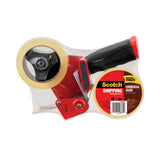 Scotch® Packaging Tape Dispenser with Two Rolls of Tape, 3" Core, For Rolls Up to 0.75" x 60 yds, Red (MMM37502ST) 2 Rolls