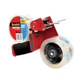 Scotch® Packaging Tape Dispenser with Two Rolls of Tape, 3" Core, For Rolls Up to 2" x 60 yds, Red (MMM38502ST) Pack of 2