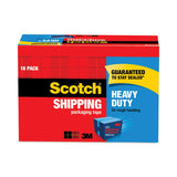 Scotch® 3850 Heavy-Duty Packaging Tape Cabinet Pack, 3" Core, 1.88" x 54.6 yds, Clear, 18/Pack (MMM385018CP) Pack of 18