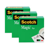 Scotch® Magic Tape Refill, 3" Core, 1" x 72 yds, Clear, 3/Pack (MMM810723PK) Pack of 3