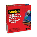 Scotch® Book Tape, 3" Core, 1.5" x 15 yds, Clear (MMM845112) Each