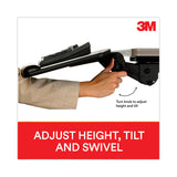 3M™ Knob Adjust Keyboard Tray With Highly Adjustable Platform, Black (MMMAKT80LE) Each