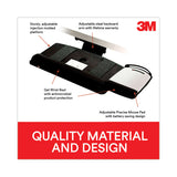 3M™ Knob Adjust Keyboard Tray With Highly Adjustable Platform, Black (MMMAKT80LE) Each