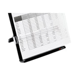 3M™ Fold-Flat Freestanding Desktop Copyholder, 150 Sheet Capacity, Plastic, Black/Silver Clip (MMMDH340MB) Each