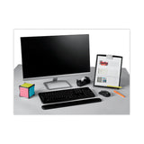 3M™ Fold-Flat Freestanding Desktop Copyholder, 150 Sheet Capacity, Plastic, Black/Silver Clip (MMMDH340MB) Each
