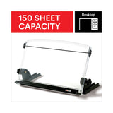 3M™ In-Line Adjustable Desktop Copyholder,150 Sheet Capacity, Plastic, Black/Clear (MMMDH630) Each