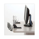 3M™ In-Line Adjustable Desktop Copyholder,150 Sheet Capacity, Plastic, Black/Clear (MMMDH630) Each