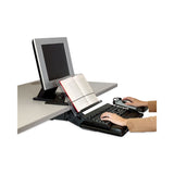 3M™ In-Line Adjustable Desktop Copyholder,150 Sheet Capacity, Plastic, Black/Clear (MMMDH630) Each