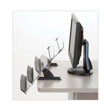 3M™ In-Line Adjustable Desktop Copyholder,150 Sheet Capacity, Plastic, Black/Clear (MMMDH630) Each