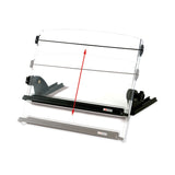 3M™ In-Line Adjustable Desktop Copyholder,150 Sheet Capacity, Plastic, Black/Clear (MMMDH630) Each