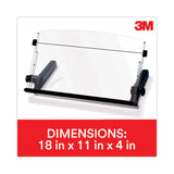 3M™ In-Line Freestanding Copyholder, 300 Sheet Capacity, Plastic, Black/Clear (MMMDH640) Each