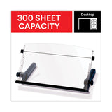 3M™ In-Line Freestanding Copyholder, 300 Sheet Capacity, Plastic, Black/Clear (MMMDH640) Each