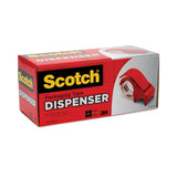 Scotch® Compact and Quick Loading Dispenser for Box Sealing Tape, 3" Core, For Rolls Up to 2" x 60 yds, Red (MMMDP300RD) Each