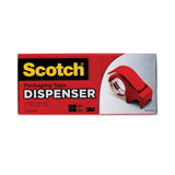 Scotch® Compact and Quick Loading Dispenser for Box Sealing Tape, 3" Core, For Rolls Up to 2" x 60 yds, Red (MMMDP300RD) Each