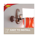 Command™ Adhesive Mount Metal Hook, Large, Brushed Nickel Finish, 5 lb Capacity, 1 Hook and 2 Strips/Pack (MMMFC13BNES) Each