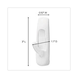 Command™ General Purpose Hooks Multi-Pack, Medium, Plastic, White, 3 lb Capacity, 6 Hooks and 12 Strips/Pack (MMM170016ES) Pack of 6