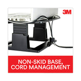 3M™ Adjustable Notebook Riser, 13" x 13" x 4" to 6", Black, Supports 20 lbs (MMMLX500) Each