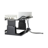 3M™ Adjustable Notebook Riser, 13" x 13" x 4" to 6", Black, Supports 20 lbs (MMMLX500) Each