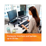 3M™ Adjustable Monitor Stand, 16" x 12" x 1.75" to 5.5", Black, Supports 20 lbs (MMMMS85B) Each