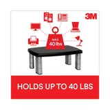 3M™ Extra-Wide Adjustable Monitor Stand, 20" x 12" x 1" to 5.78", Silver/Black, Supports 40 lbs (MMMMS90B) Each