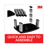 3M™ Extra-Wide Adjustable Monitor Stand, 20" x 12" x 1" to 5.78", Silver/Black, Supports 40 lbs (MMMMS90B) Each