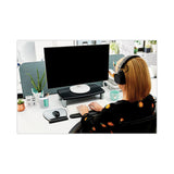 3M™ Extra-Wide Adjustable Monitor Stand, 20" x 12" x 1" to 5.78", Silver/Black, Supports 40 lbs (MMMMS90B) Each