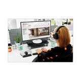 3M™ Extra-Wide Adjustable Monitor Stand, 20" x 12" x 1" to 5.78", Silver/Black, Supports 40 lbs (MMMMS90B) Each