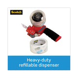 Scotch® Pistol Grip Packaging Tape Dispenser, 3" Core, For Rolls Up to 2" x 60 yds, Red (MMMST181) Each