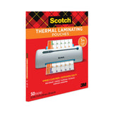 Scotch™ Laminating Pouches, 3 mil, 9" x 11.5", Gloss Clear, 50/Pack (MMMTP385450) Pack of 50