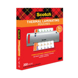 Scotch™ Laminating Pouches, 3 mil, 9" x 11.5", Gloss Clear, 200/Pack (MMMTP3854200) Pack of 200