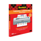 Scotch™ Laminating Pouches, 5 mil, 9" x 11.5", Gloss Clear, 100/Pack (MMMTP5854100) Pack of 100