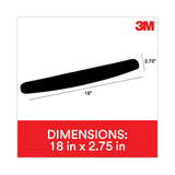 3M™ Antimicrobial Foam Keyboard Wrist Rest, 18 x 2.75, Black (MMMWR209MB) Each