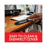 3M™ Antimicrobial Gel Keyboard Wrist Rest Platform, 19.6 x 10.6, Black/Gray/Silver (MMMWR420LE) Each