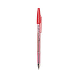 Pilot® Better Ballpoint Pen, Stick, Fine 0.7 mm, Red Ink, Translucent Red Barrel, Dozen (PIL37011) 1 Dozen