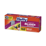 Hefty® Slider Stand and Fill Food Storage Bags, Gallon, 10.56" x 11", Clear, 30/Box (RFPR88071) Box of 30