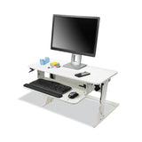 3M™ Precision Standing Desk, 35.4" x 23.2" x 6.2" to 20", White (MMMSD60W) Each