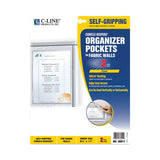 C-Line® Cubicle Keepers Hook and Loop-Backed Display, 9.2 x 11.41, Velcro Mount, Clear, 2/Pack (CLI38911) Pack of 2