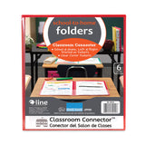 C-Line® Classroom Connector Folders, 11 x 8.5, Clear/Assorted, 6/Pack (CLI32010) Pack of 6