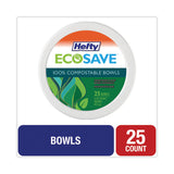 Hefty® ECOSAVE Tableware, Bowl, Bagasse, 16 oz, White, 25/Pack (RFPD71625PK) Pack of 25