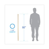 Boardwalk® Tapered End Broom Handle, Lacquered Pine, 1.13" dia x 60", Natural (BWK125) Each