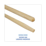 Boardwalk® Tapered End Broom Handle, Lacquered Pine, 1.13" dia x 60", Natural (BWK125) Each