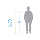 Boardwalk® Heavy-Duty Threaded End Lacquered Hardwood Broom Handle, 1.13" dia x 60", Natural (BWK137) Each