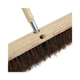 Boardwalk® Metal Tip Threaded Hardwood Broom Handle, 1.13" dia x 60", Natural (BWK138) Each