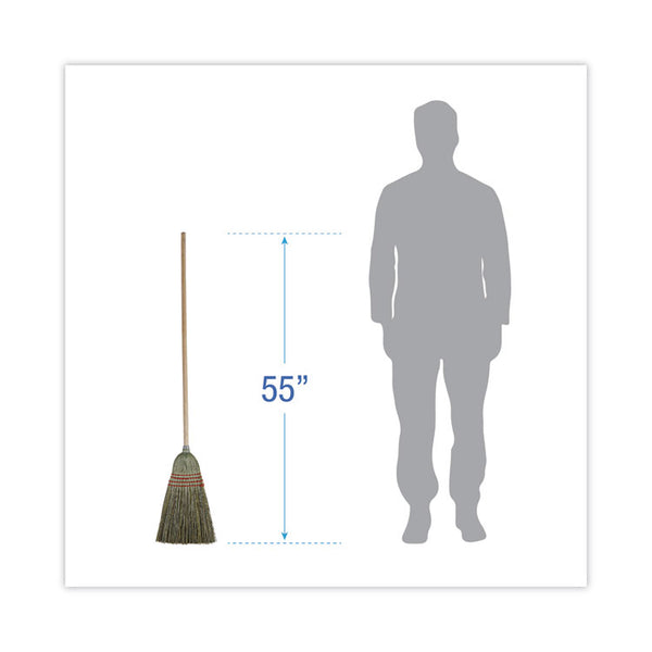 Boardwalk® Mixed Fiber Maid Broom, Mixed Fiber Bristles, 55" Overall Length, Natural (BWK920YEA)