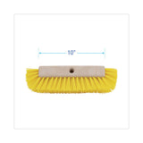 Boardwalk® Dual-Surface Scrub Brush, Yellow Polypropylene Bristles, 10" Brush, Plastic Handle (BWK3410) Each