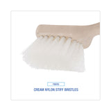 Boardwalk® Utility Brush, Cream Nylon Bristles, 5.5" Brush, 3.5" Tan Plastic Handle (BWK4408) Each