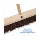 Boardwalk® Floor Brush Head, 3.25" Natural Palmyra Fiber Bristles, 24" Brush (BWK20124) Each
