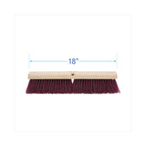 Boardwalk® Floor Brush Head, 3" Maroon Heavy-Duty Polypropylene Bristles, 18" Brush (BWK20318) Each